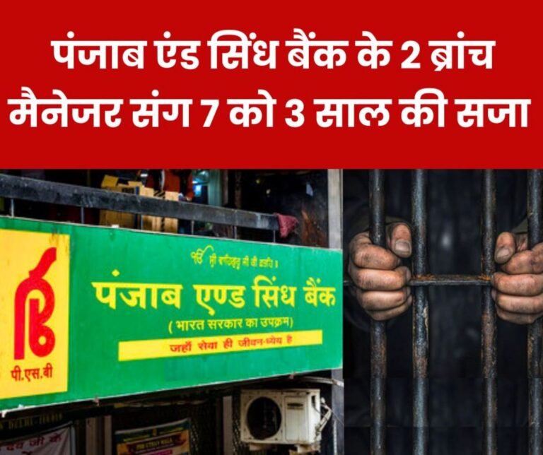 7 people including 2 branch managers of Punjab and Sindh Bank sentenced to 3 years each in bank fraud case
