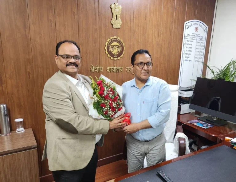 BSP's ED Finance reached EPFO office regarding EPS 95 higher pension, discussed with Provident Fund Commissioner