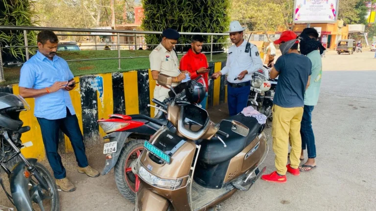 Have a lot of fun on Holi, if you create a ruckus after drinking alcohol then your vehicle will be confiscated, police is standing here