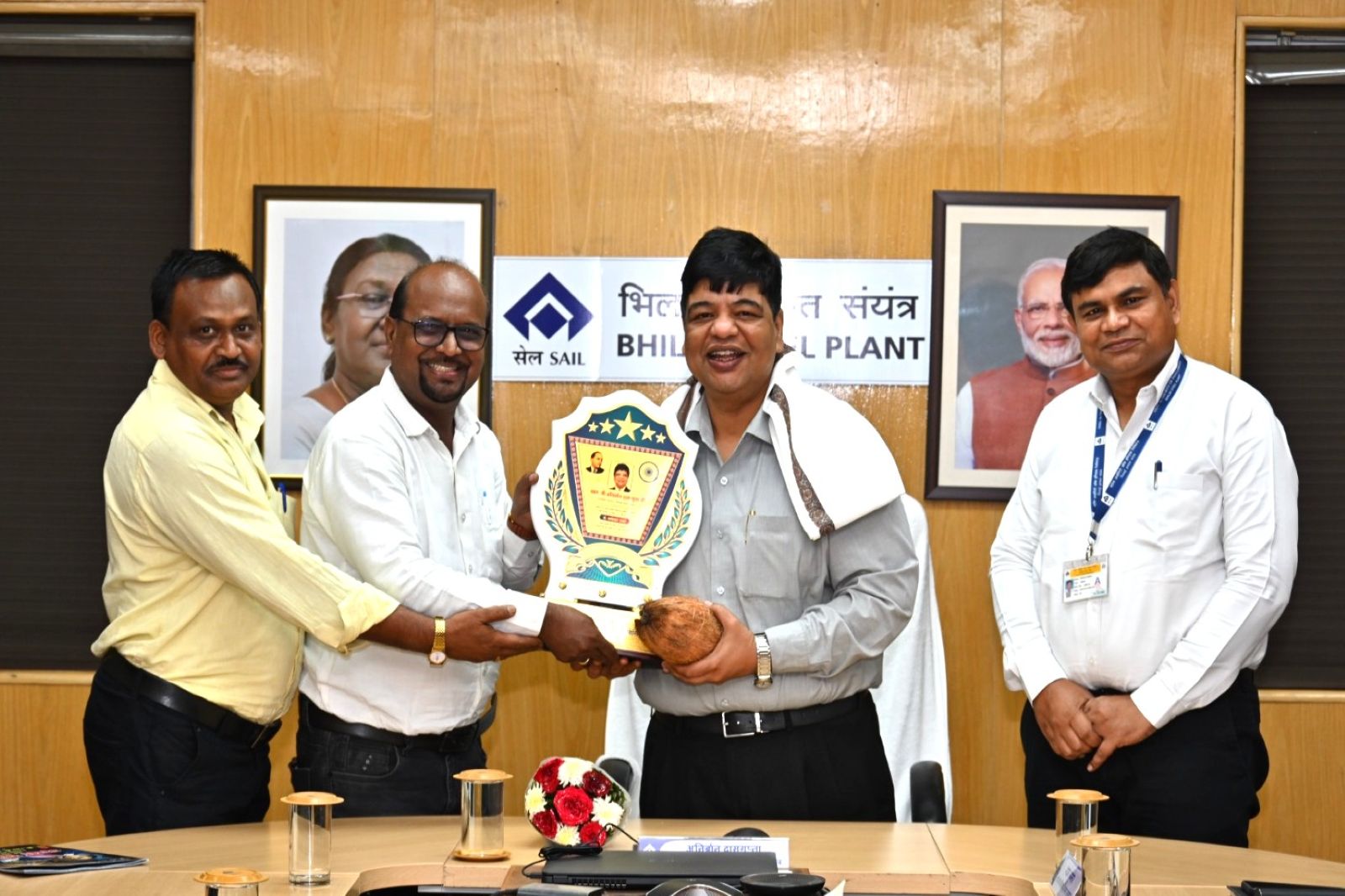 BSP SC-ST Association reached to bid farewell to DIC Anirban Dasgupta, reminded him of the old promise