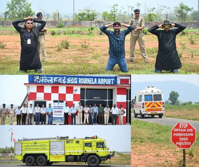 Anti-Hijacking Mock Exercise conducted at Rourkela Airport