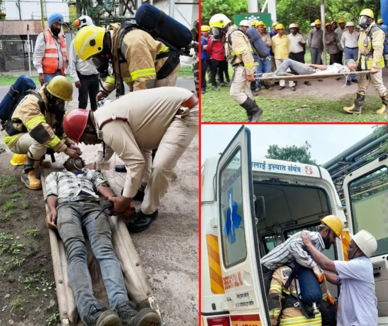 Employee fell unconscious in Oxygen Plant 2 of Bhilai Steel Plant, admitted to hospital, read the mock drill