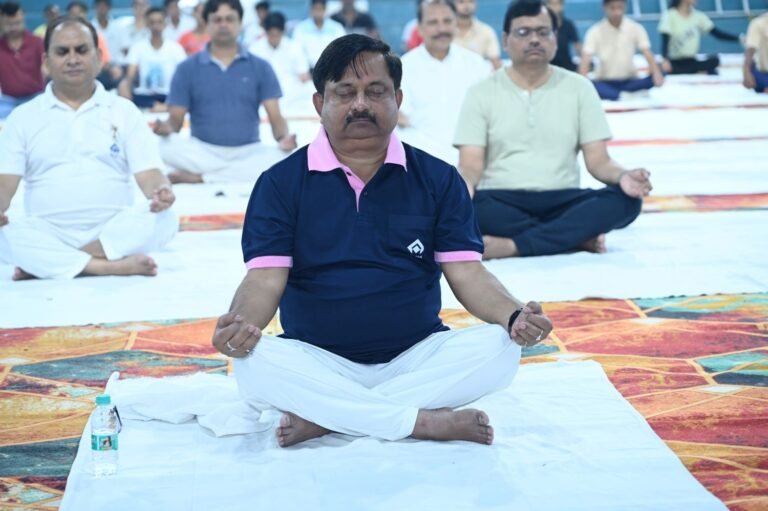 International Yoga Day celebrated at Bokaro Steel Plant enthusiasm shown was no less than that of Baba Ramdev