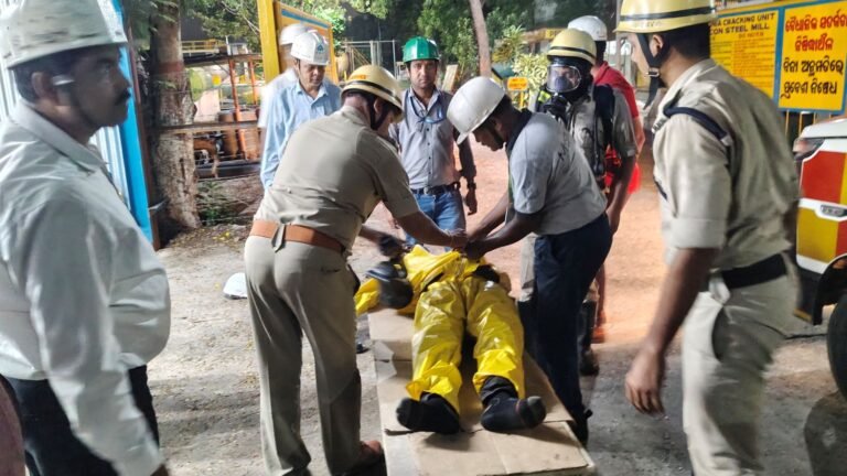 Mock drill of gas leak in Rourkela Steel Plant panic among employees