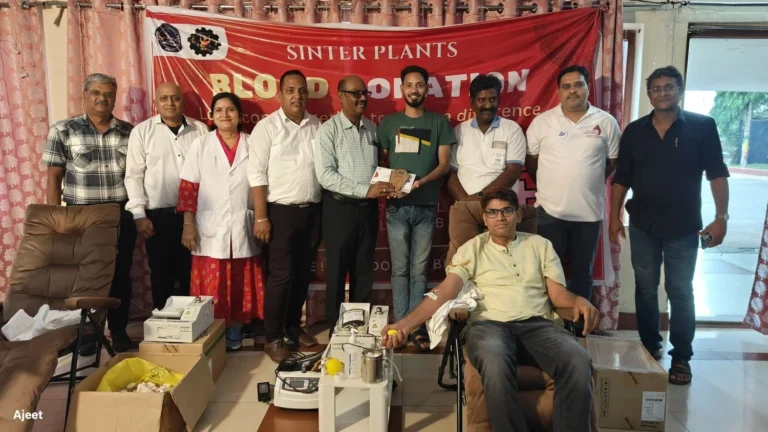 Sinter Plants fraternity of Bhilai Steel Plant donated blood