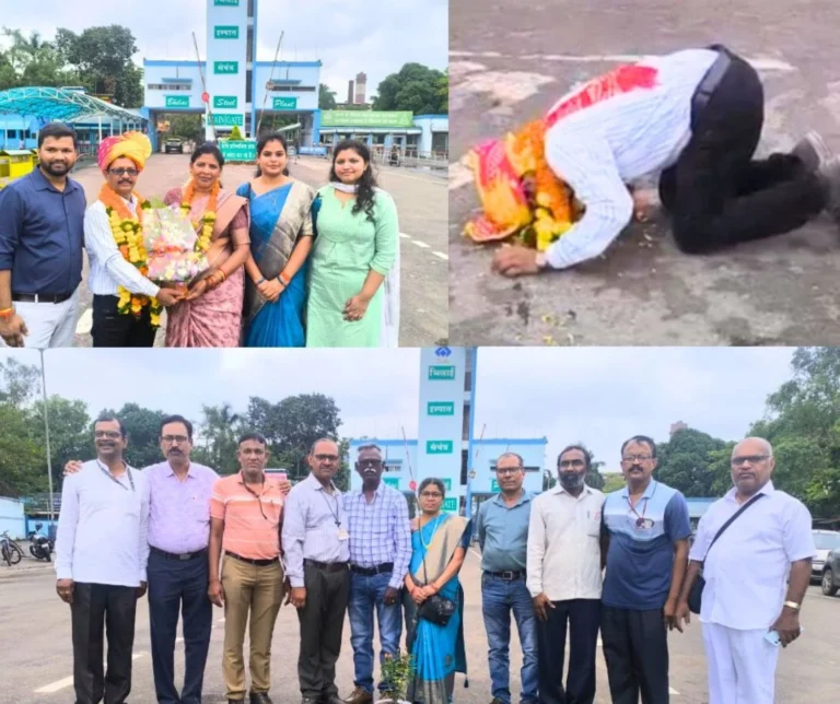 Such a farewell on retirement, head bowed at the gate of Bhilai Steel Plant, eyes filled with tears, watch the video