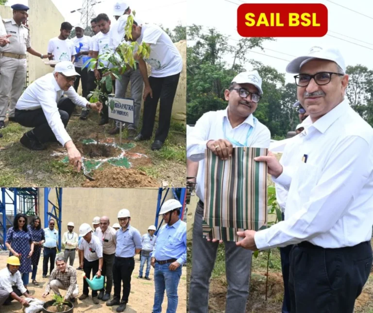 World Environment Day BSPs future director in charge planted saplings in Bokaro Steel Plant 2 lakh saplings will be planted this year