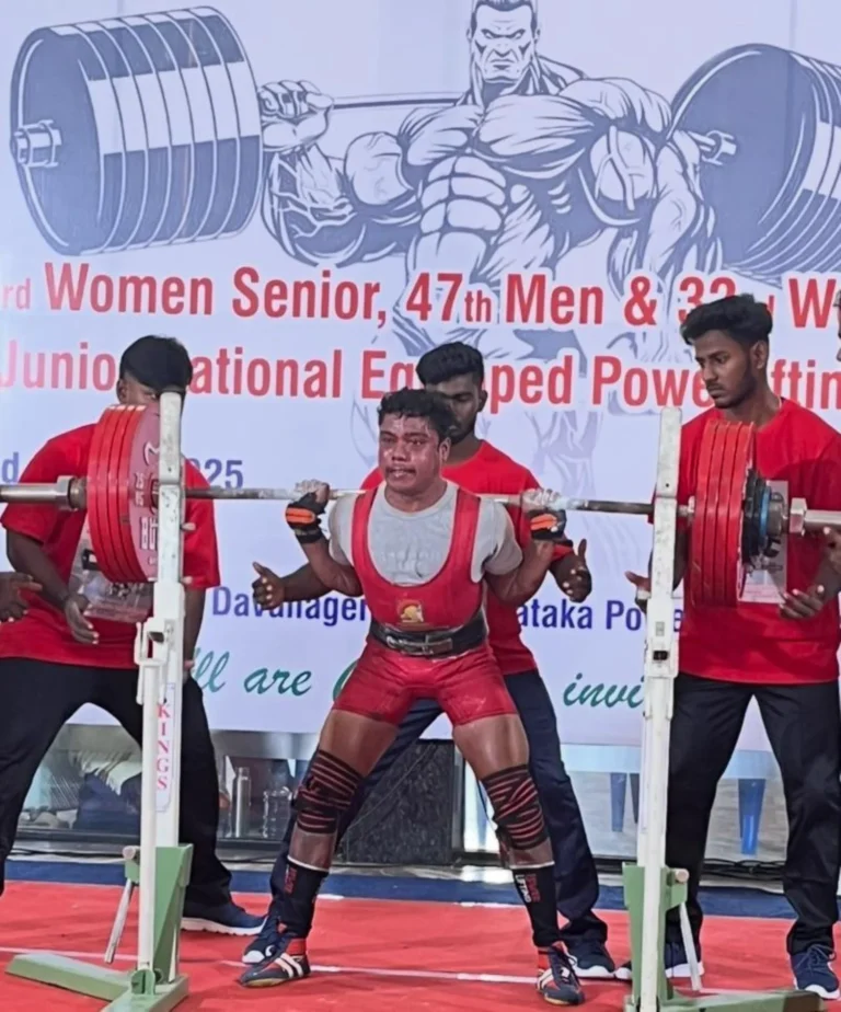 Bhilai Steel Plant ward player Khushal Patel became Junior National Powerlifting Champion