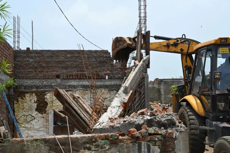 Illegal house built on BSP land in Risali many encroachments demolished