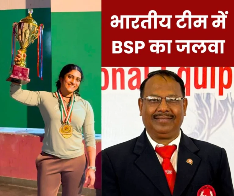 Krishna Sahu of Bhilai Steel Plant is the coach of Indian Powerlifting Team, Nami Rai Parikh got the place