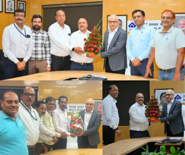 OA and trade union leader met Bhilai Steel Plant's new DIC CR Mohapatra