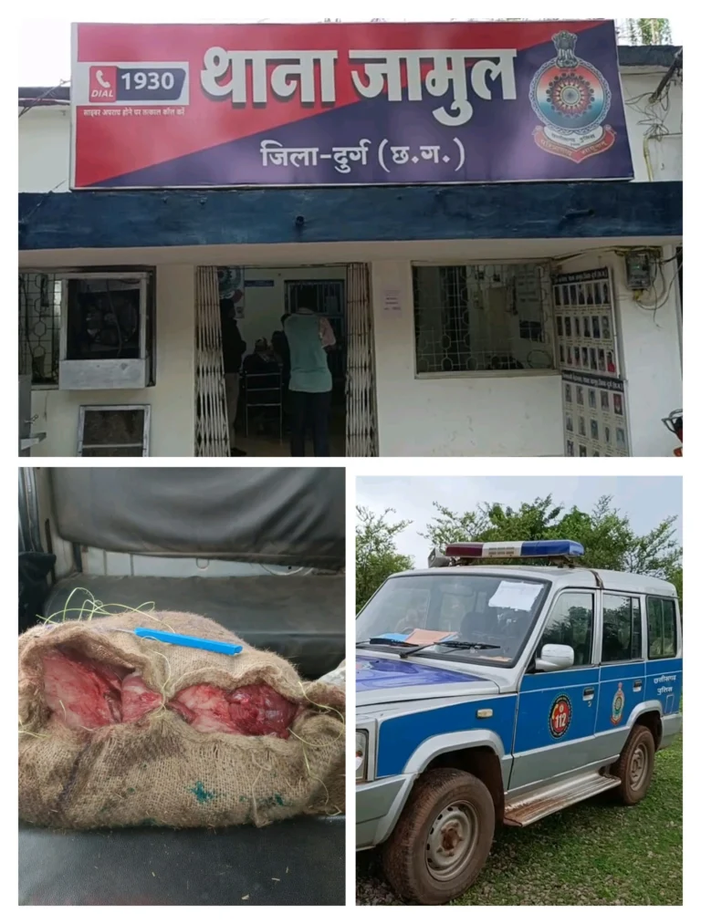 Rumor of a dead body being found in a sack, animal meat recovered from the spot, police took it in custody