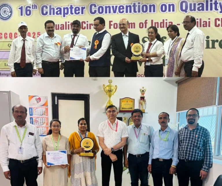 Safety Circle Team of SSM of Rourkela Steel Plant won Gold