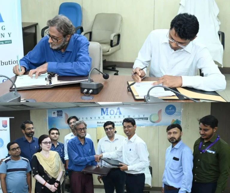 Another MoU Before the Retirement of Bokaro Steel Plants Director Incharge BK Tiwari School Children will get Milk