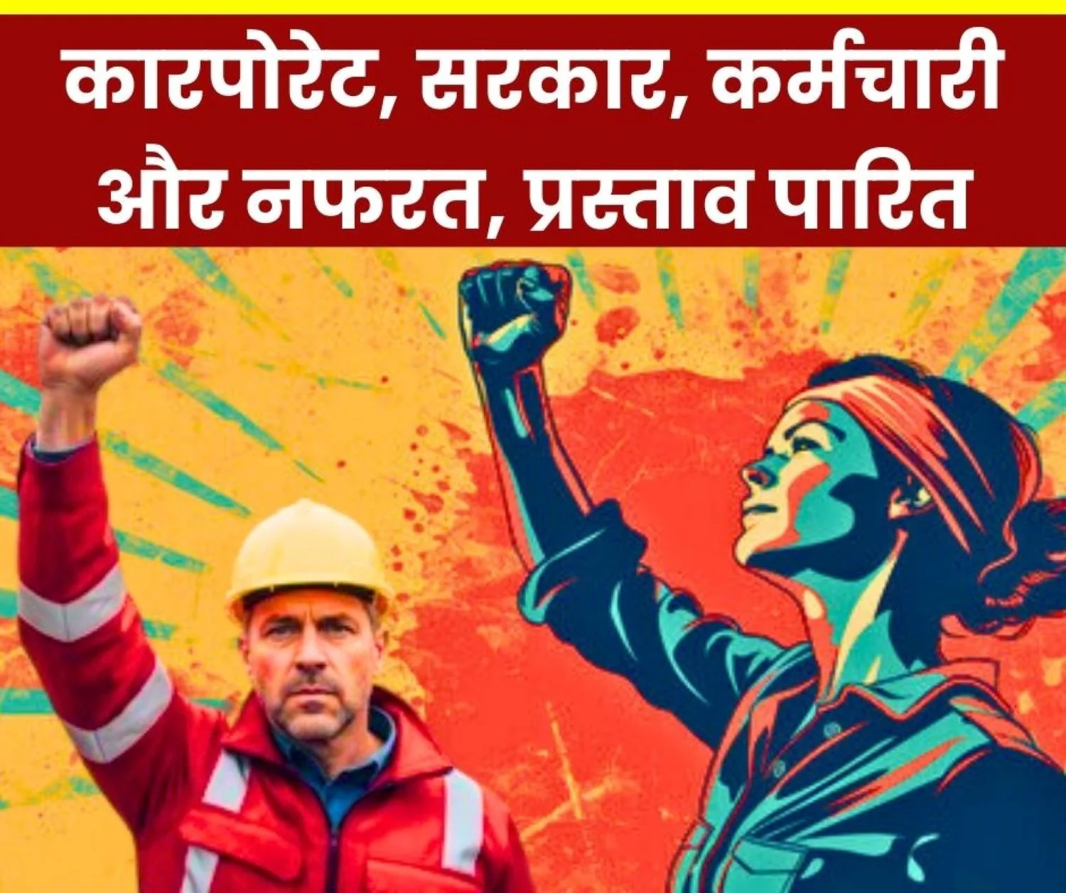 Resolution passed against Corporate-Communal Nexus from the Platform of Steel Workers Federation of India, anger on the Government (1)