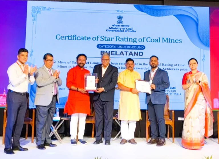 Tata Steels Bhelatand Amalgamated Colliery receives Five-Star Rating Award 2023-24 from Coal Minister