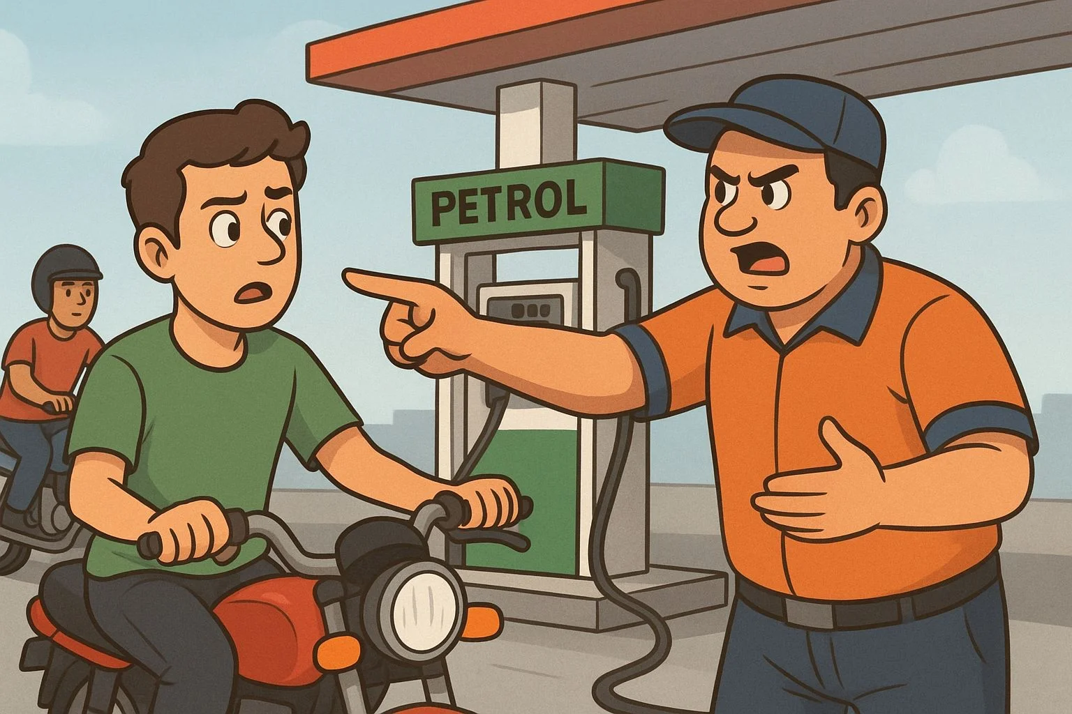 Action Taken Against two petrol Pumps for Dispensing petrol to Bikers Without Helmets Supply Suspended