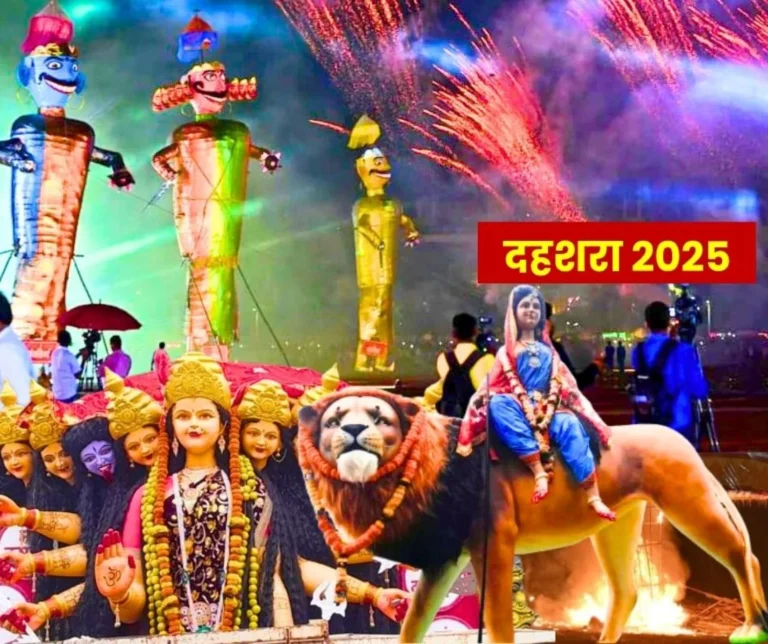 Dussehra 2025 Visarjan of Maa Durga Pratima In Chhattisgarh the Governor Burned Ravana with a Remote