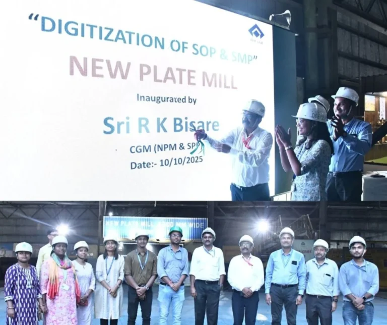Gift to the New Plate mill of Rourkela Steel Plant RK Bisare Cuts the Rribbon