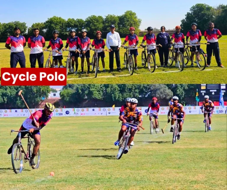 Cycle Polo Competition Chhattisgarh Womens Team in Final and Mens Team in Semi-Final