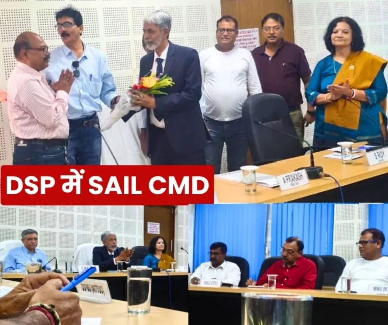 Durgapur Steel Plant SAIL CMD Amarendu Prakash Heard Questions on Privatization Hospital NJCS Pending Arrears, but did not Answer