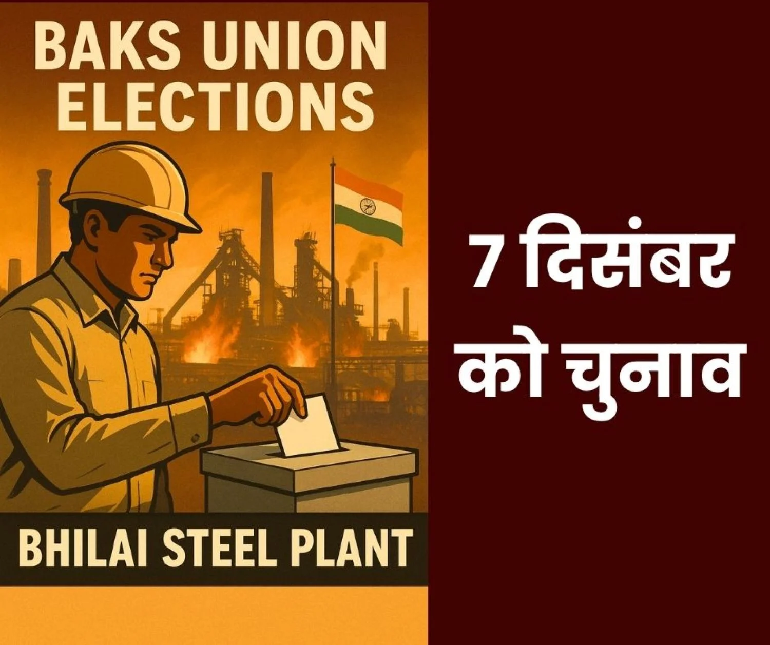 Election of BSP Anadhishasi Karmachari Sangh on 7th December