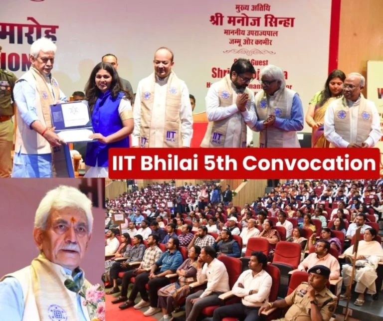 IIT Bhilai 5th Convocation 269 Students receive Degrees from Jammu and Kashmir Lieutenant Governor Manoj Sinha (1)