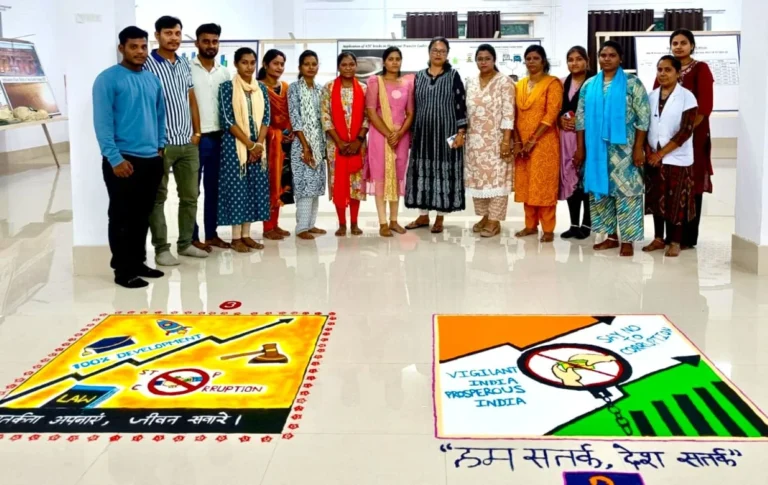 SAIL Refractory Unit Bhilai Break the Chains of Corruption, Example Seen in Rangoli
