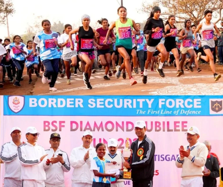 BSF Diamond Jubilee Run 2025 Results Declared Ashutosh Bind, Rukhmani Sahu First Patriotism Seen in the Race