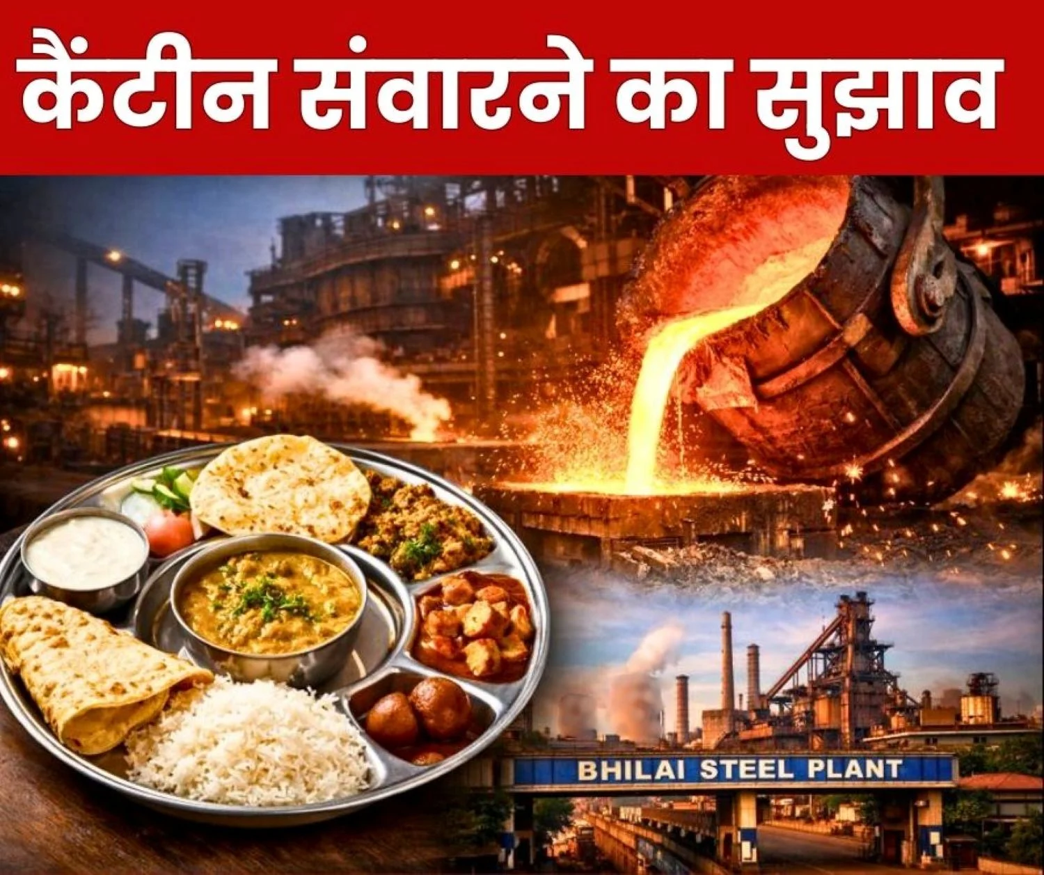 Bhilai Steel Plant Contract Operators Should be Made Vendors Canteen Quality Will be improved Cost will be Reduced