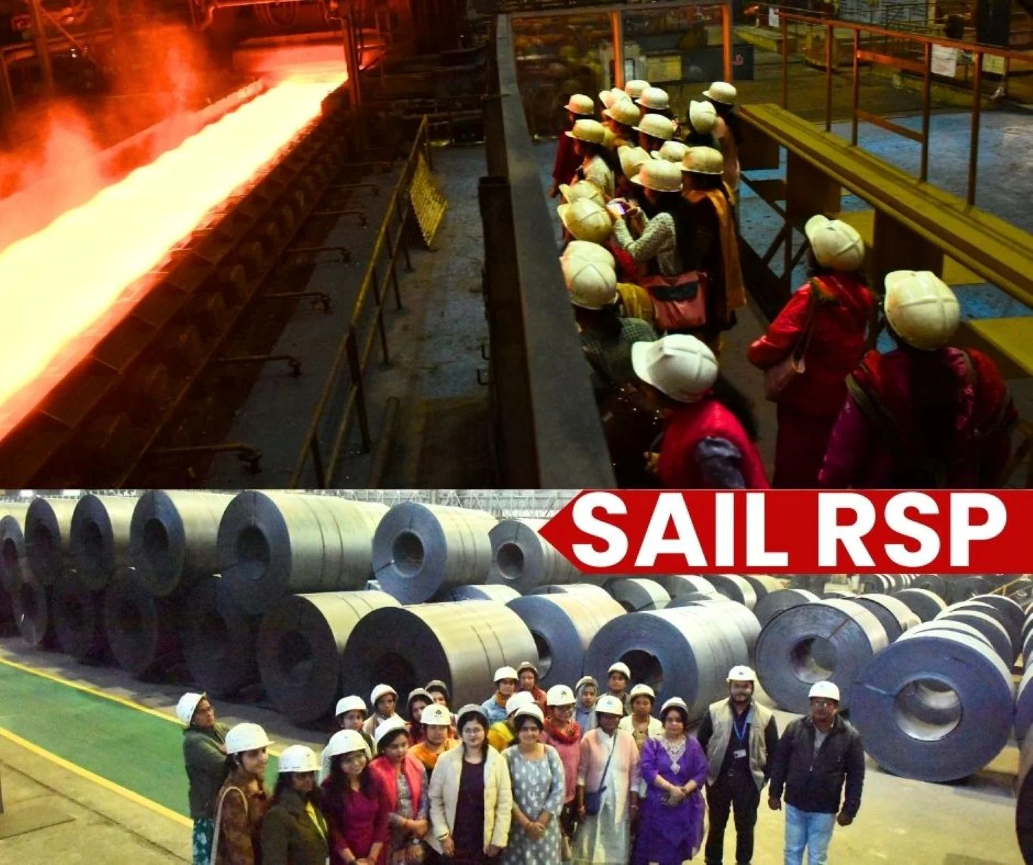 Employees Wives Visited Rourkela Steel Plant took Selfies with Hot Metal and Steel Products