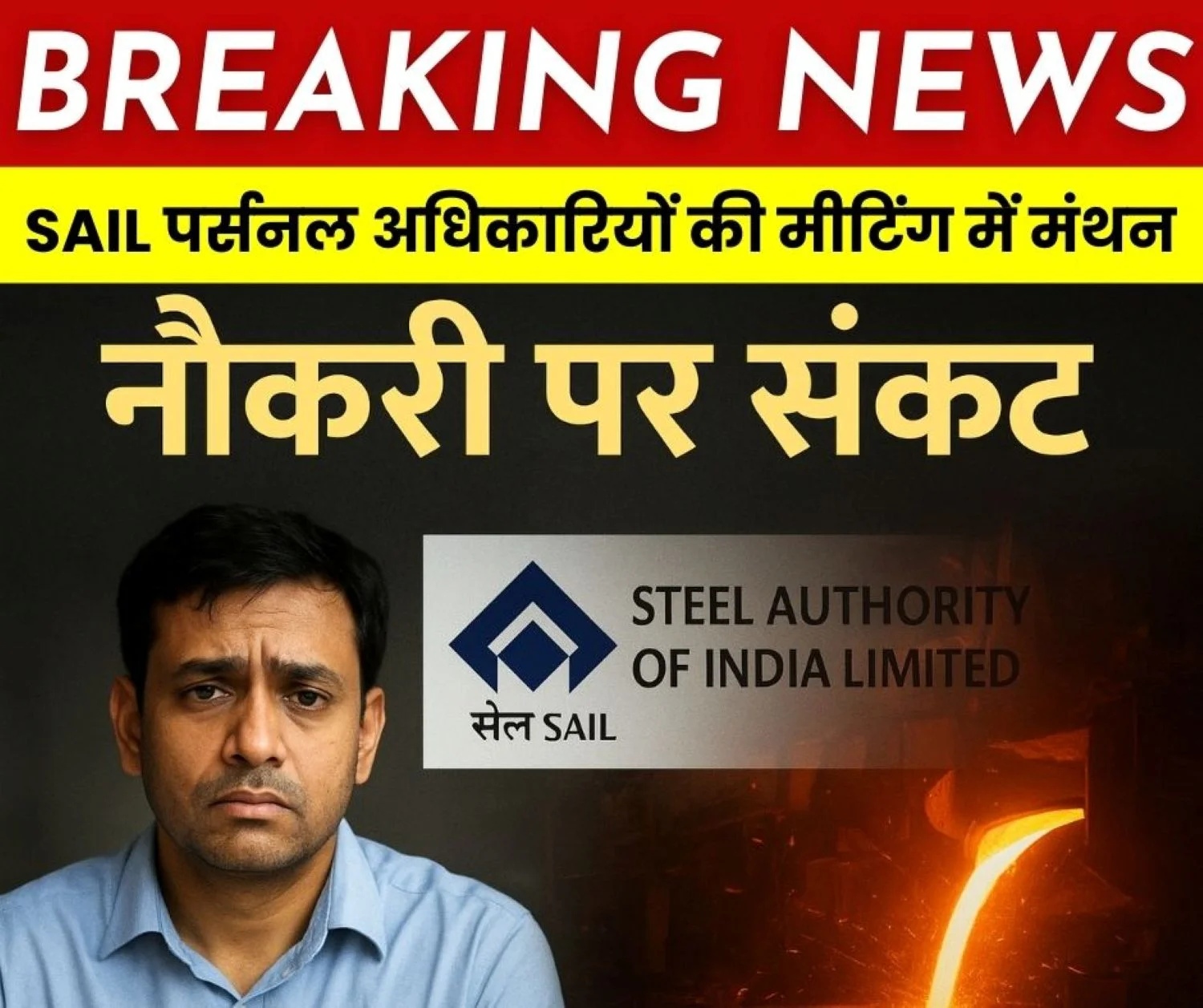The jobs of Steel Authority of India Limited-SAIL employees are in danger