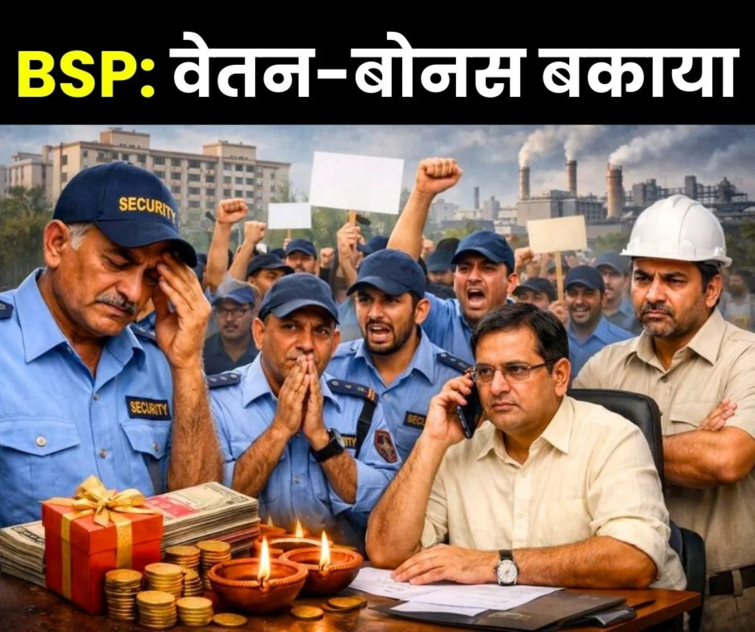 BSP Township Security Guards have not yet received their November Salaries, and their Bonuses are also Pending