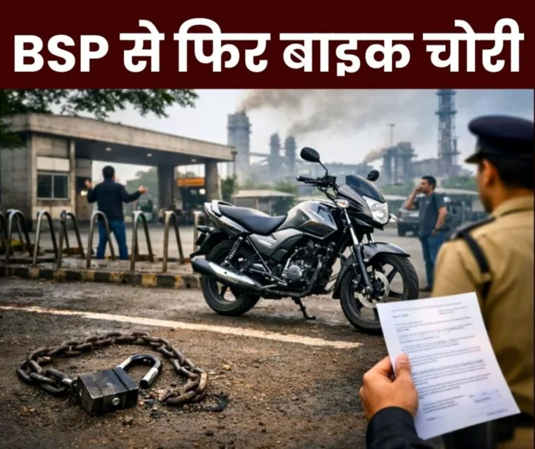 Bike Stolen Again From SAIL Bhilai Steel Plant Parking FIR Lodged