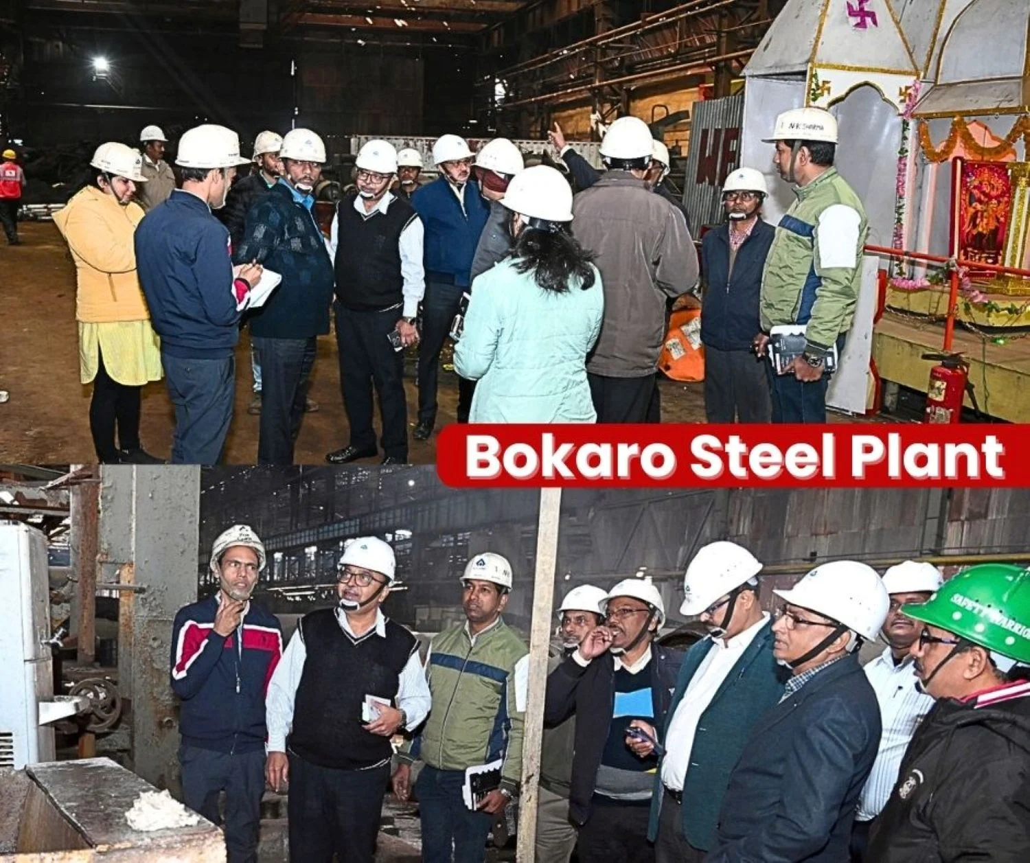 Bokaro Steel Plant Team of Officers at Work Site Feedback from Employees