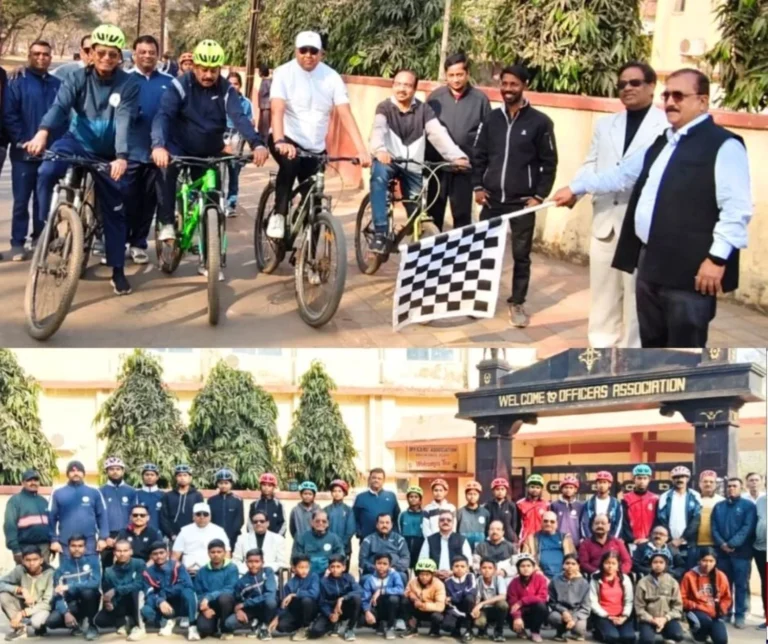 Cycling Craze Grows in Bhilai Township BSP Officials MP, Sportspersons Attend Rally
