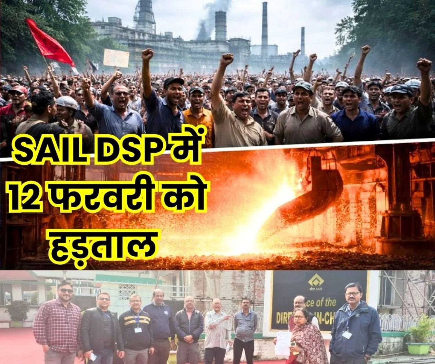 Durgapur Steel Plant INTUC issues 24 Hour Strike Notice Warns of Work Stoppage on February 12