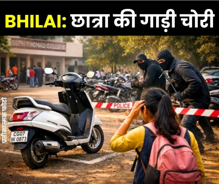 Gang of Thieves Terrorizes Bhilai Student's Activa Stolen From St Thomas College FIR Registered