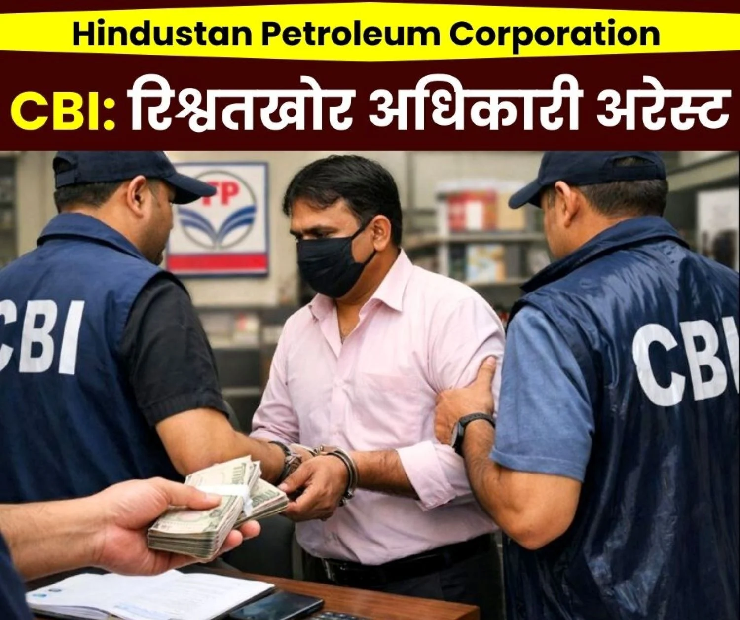 HPCL Sales Officer Caught by CBI while Accepting Bribe of Rs 1 Lakh