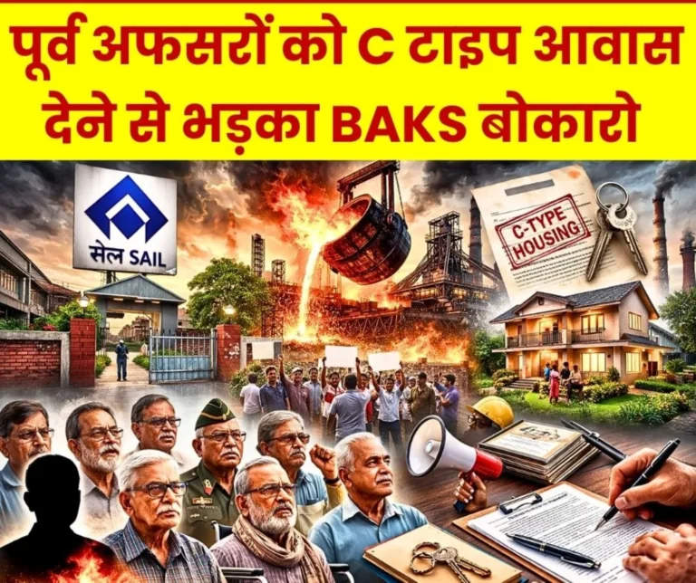 BAKS Bokaro opposes providing C-type housing to former officers BSL should adopt Bhilais housing scheme