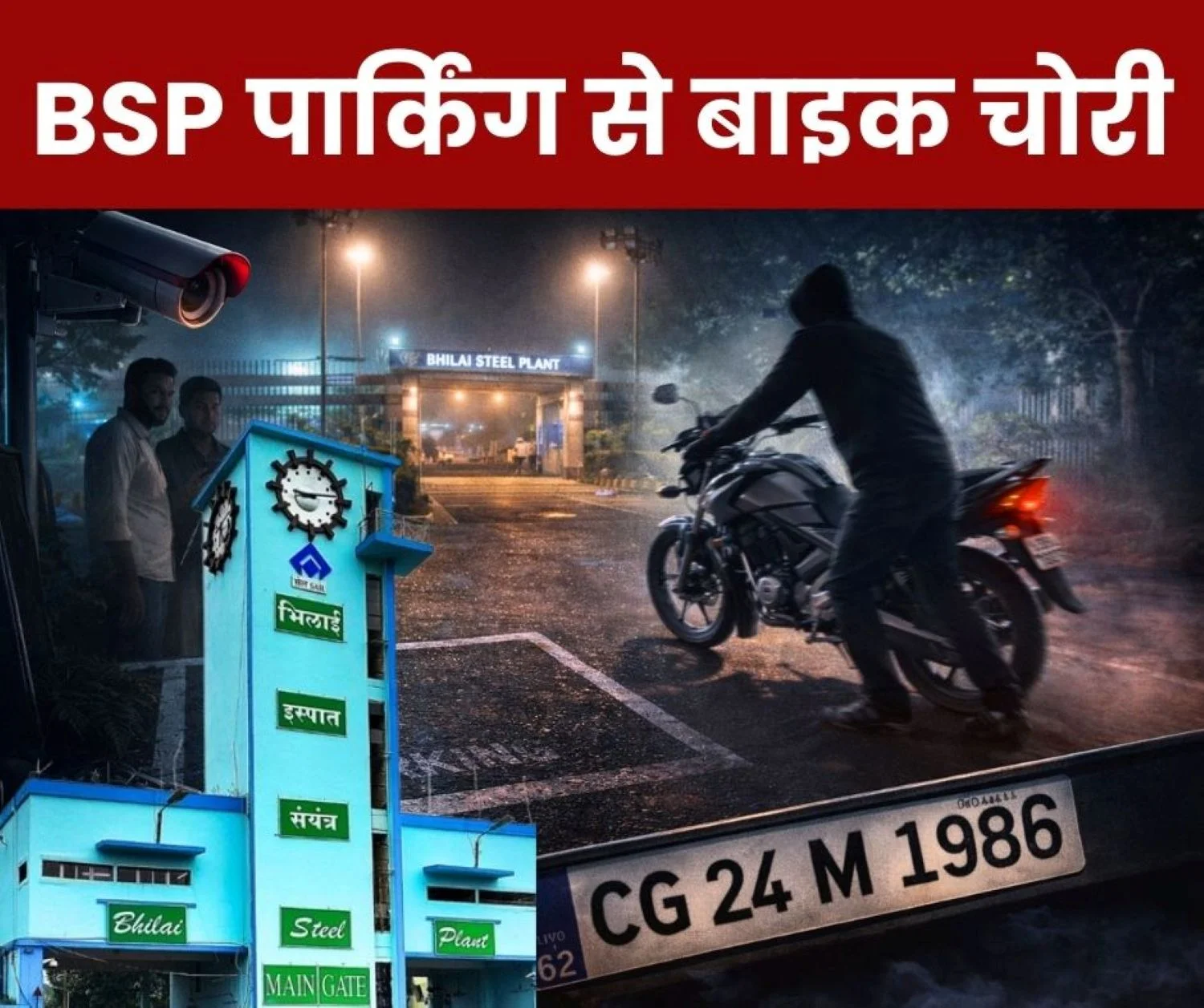 Bike Stolen from Bhilai Steel Plant Main Gate Parking FIR Registered