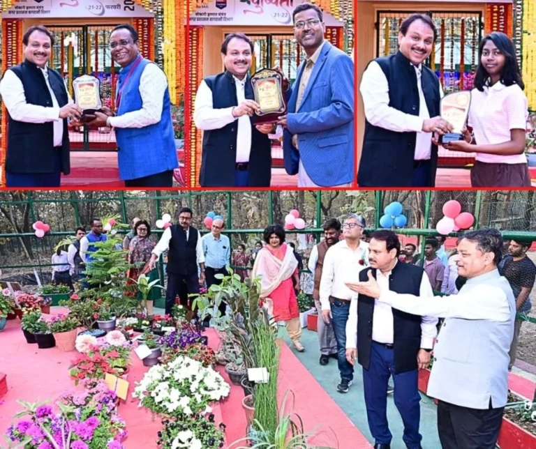 Bokaro Flower Show Dr. Shikha-1st Naresh-2nd Naira third, received gift from DIC Priya Ranjan