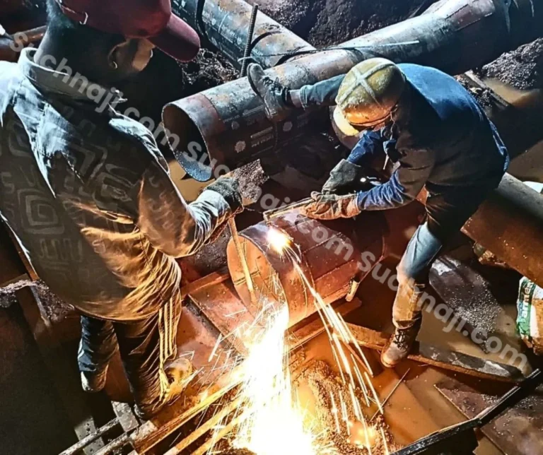 Connected the main rising pipeline to the water tanks of Sector 4