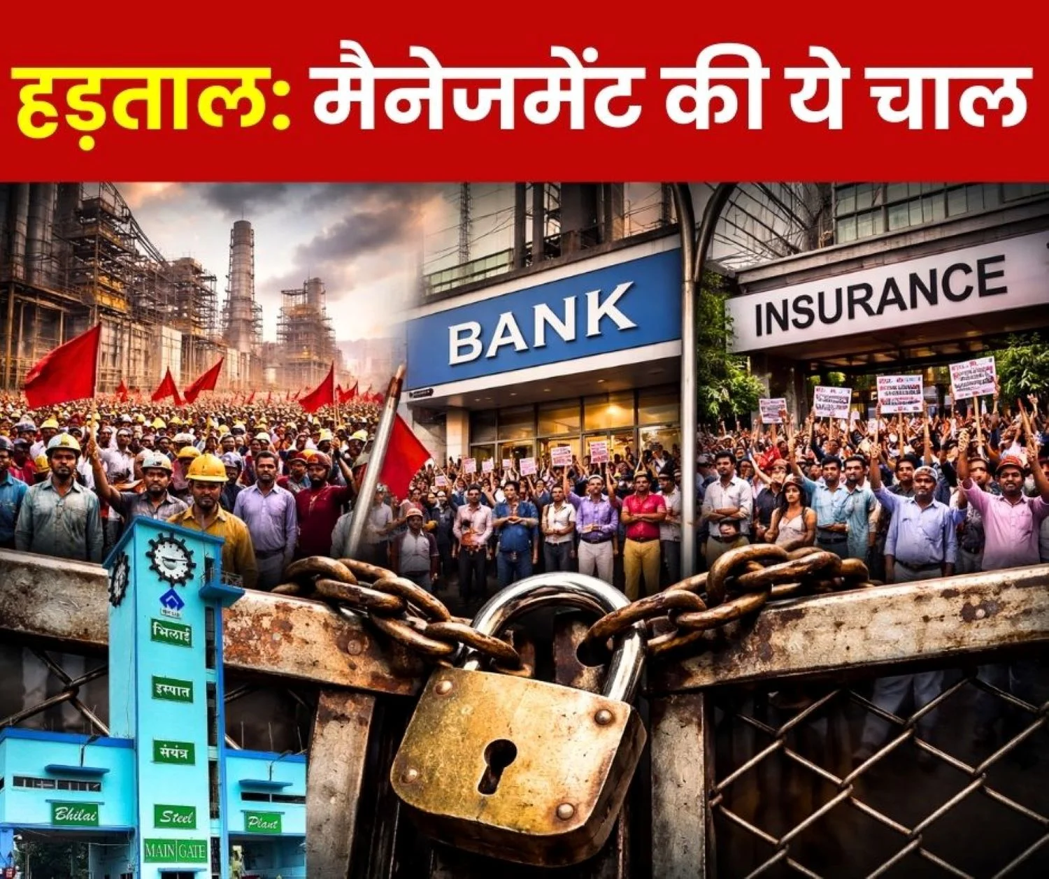 Employees of steel, Coal, Bank and Insurance Sectors will also be on Strike, Torch Rally taken out in Raipur, these Preparations in Bhilai