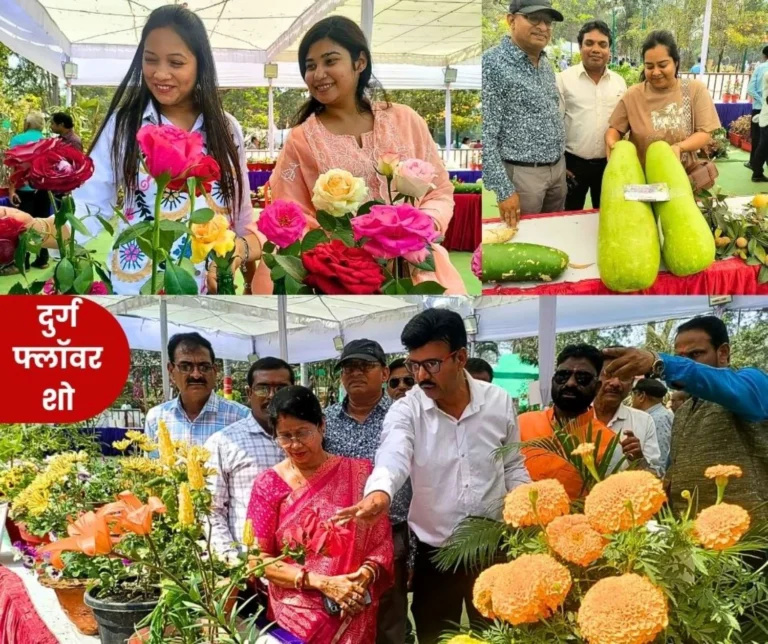 Flower Show in Durg Rajendra Park Huge Crowd Gathered