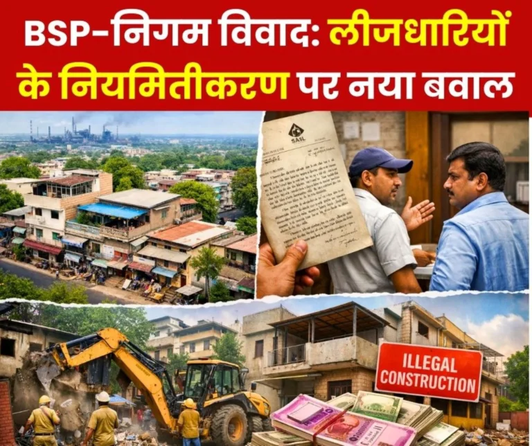Regarding the illegal Sonstruction of Houses, Shops and Buildings in Bhilai Township the Municipal Corporation said – Regularize Them Read the Old Letter of BSP