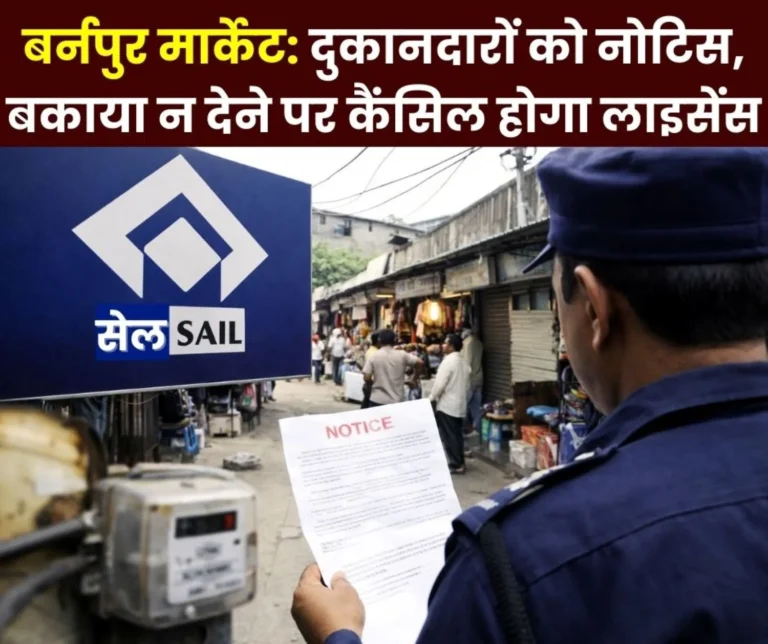 SAIL IISCO Steel Plant Notice issued to Defaulting Shopkeepers of Burnpur Daily Market Licenses will be Cancelled and Electricity will be Cut if Dues are Not Paid