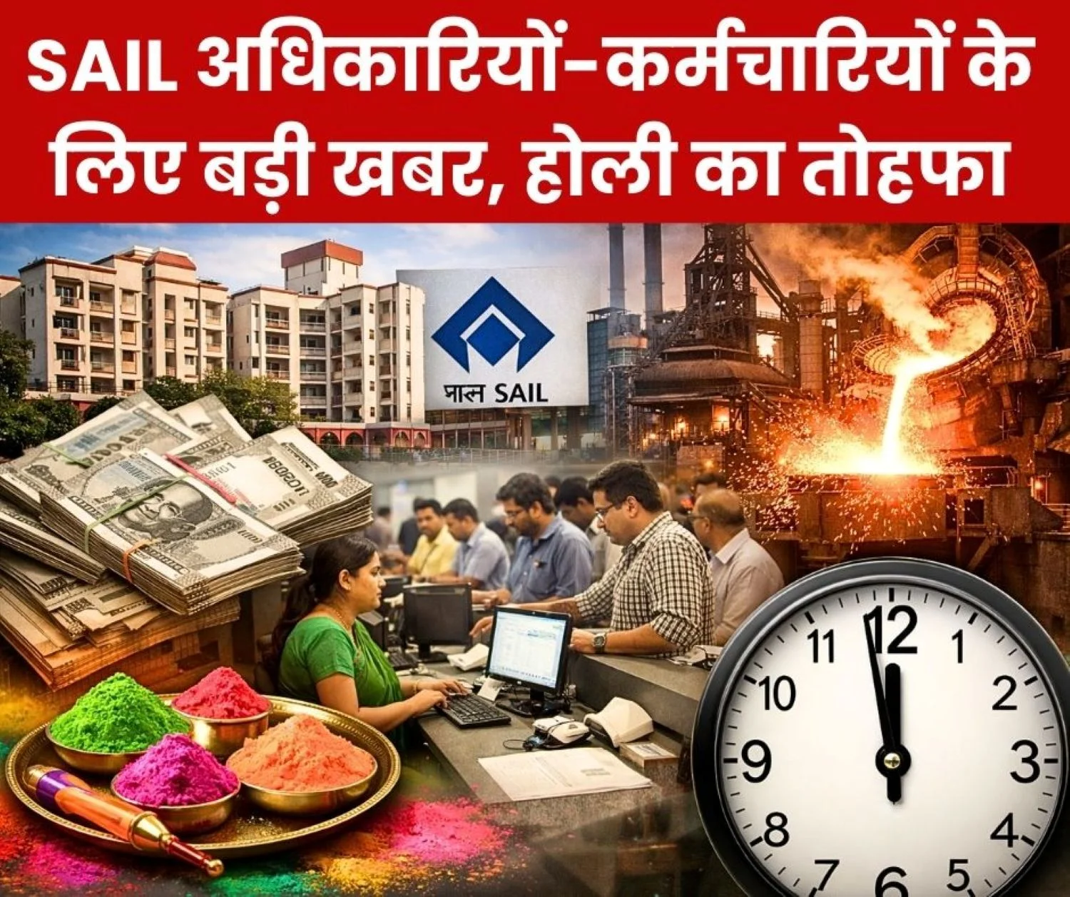 SAILl-Big-News-House-Perquisites-Tax-Amount-Deposited-in-Officers-Accounts-EL-Encashment-Counter-To-Open-Tonight