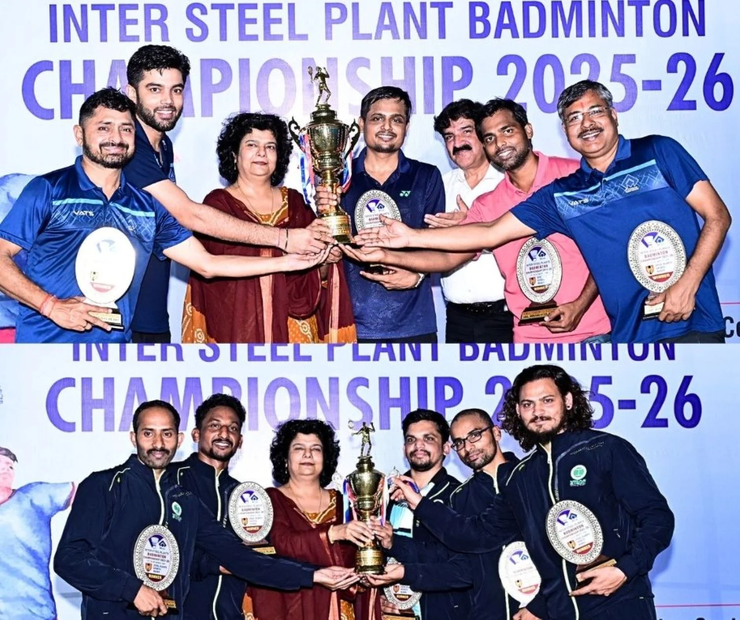 BSL defeated Visakhapatnam Steel Plant 2-1 to win the Inter-Steel Badminton Championship