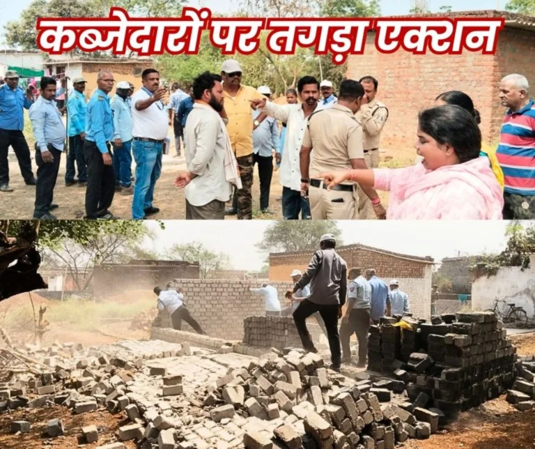 BSP Enforcement Department Cracks Down on Encroachers, Demolishes 3 illegal Houses Boundary walls Several Sheds and Garages